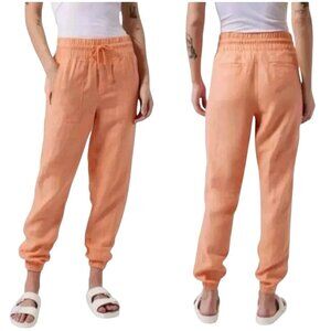 Athleta Cabo Linen Jogger Pants Peach Size 10